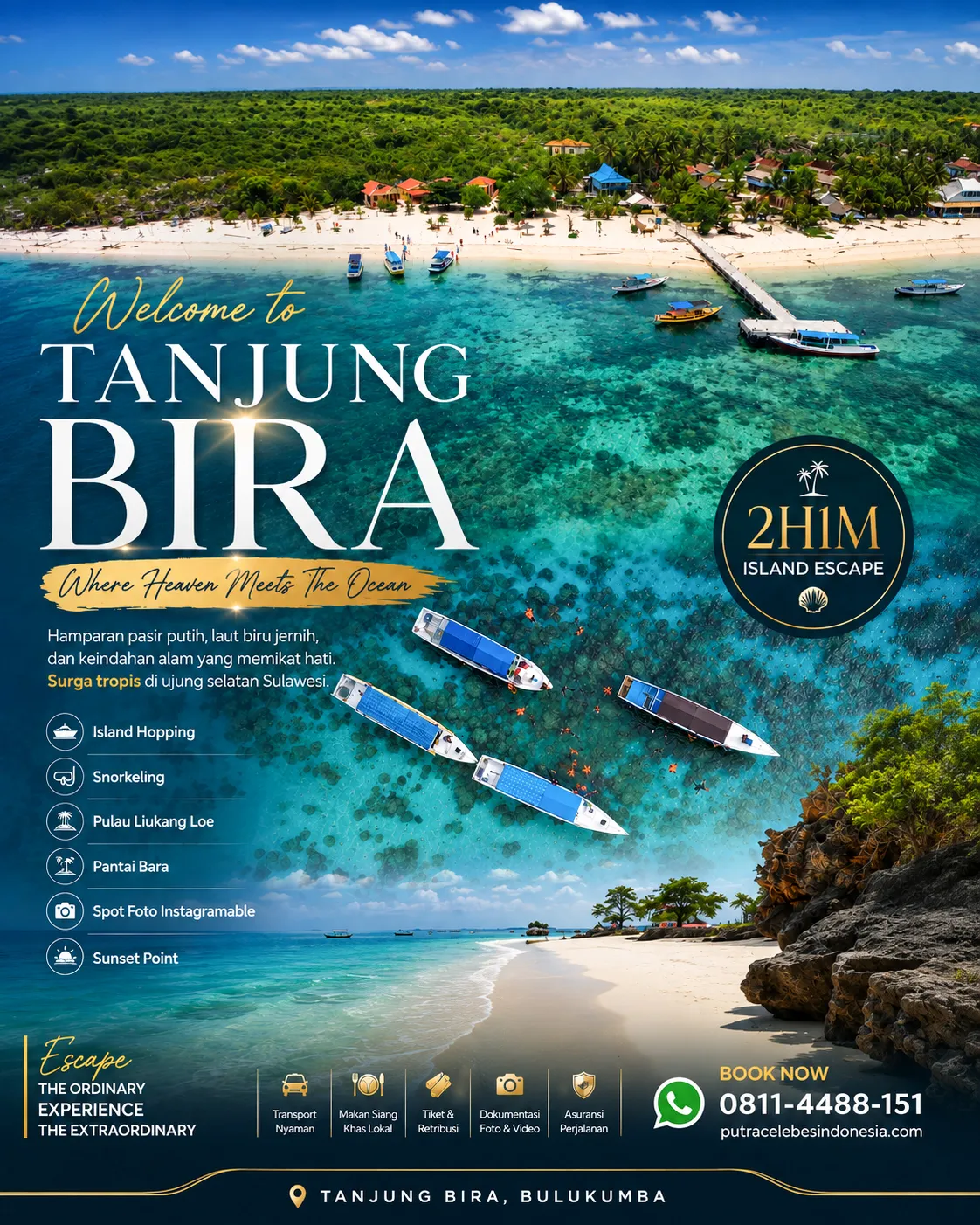 Paket Wisata Tanjung Bira 2 Hari 1 Malam | Dari Makassar